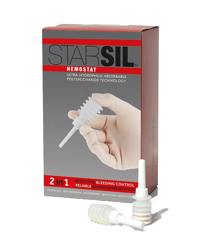 Empaque de STARSIL Hemostat, hemostático quirúrgico absorbible
